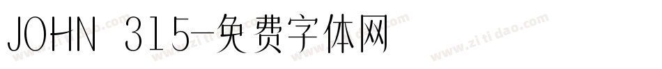 JOHN 315字体转换